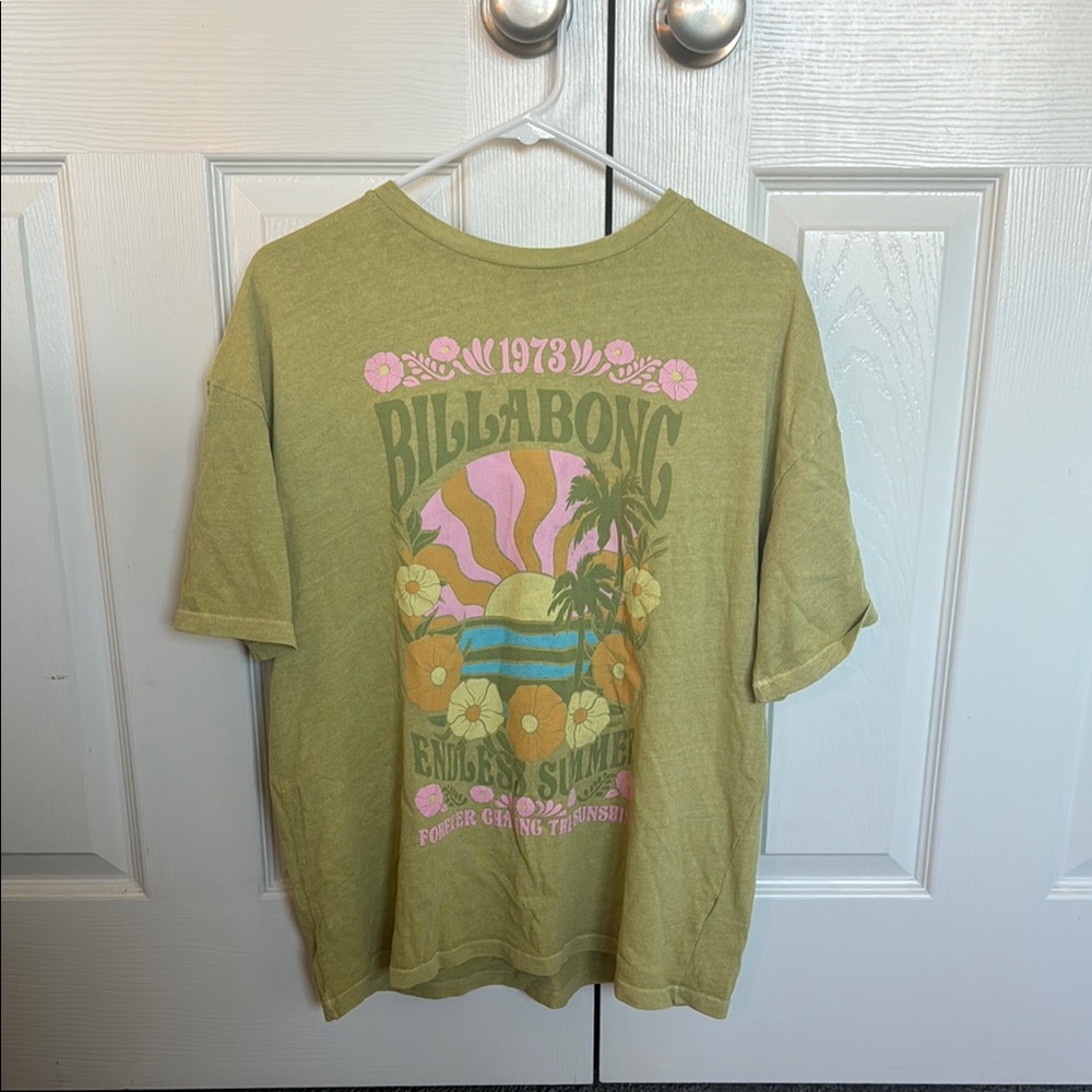 Billabong Green Graphic Short Sleeve Tee